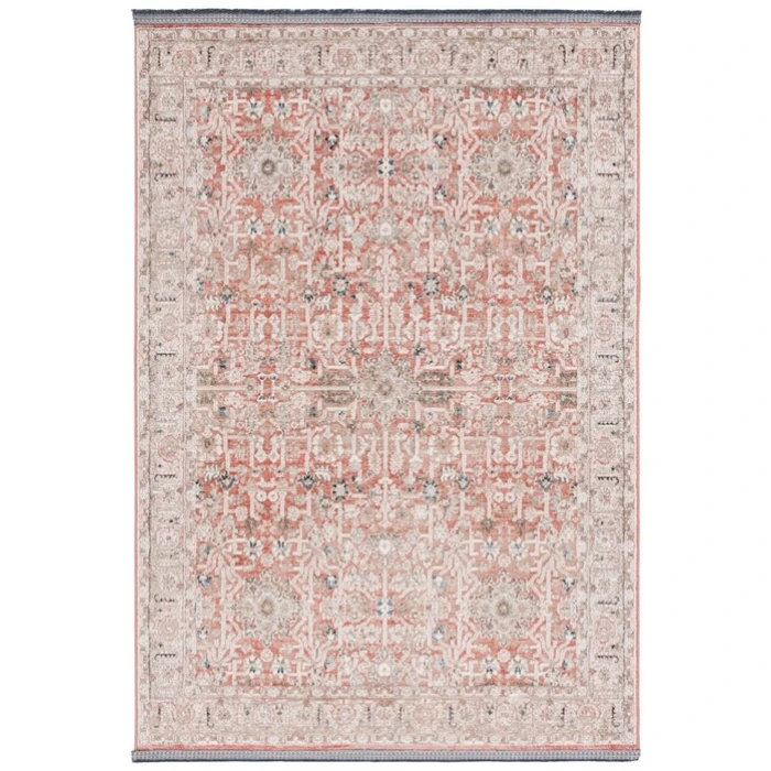 Safavieh Vivaldi Rust / Ivory VIV546 6 ft. 7 in. X 6 ft. 7 in. Round Rug