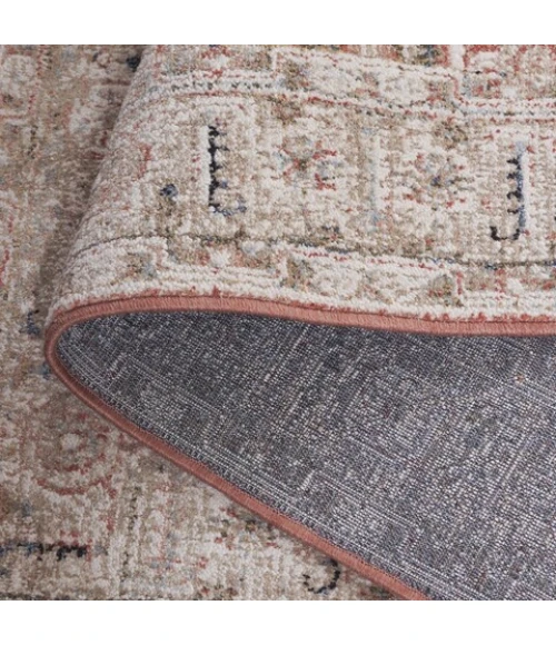 Safavieh Vivaldi Rust / Ivory VIV546 6 ft. 7 in. X 6 ft. 7 in. Round Rug