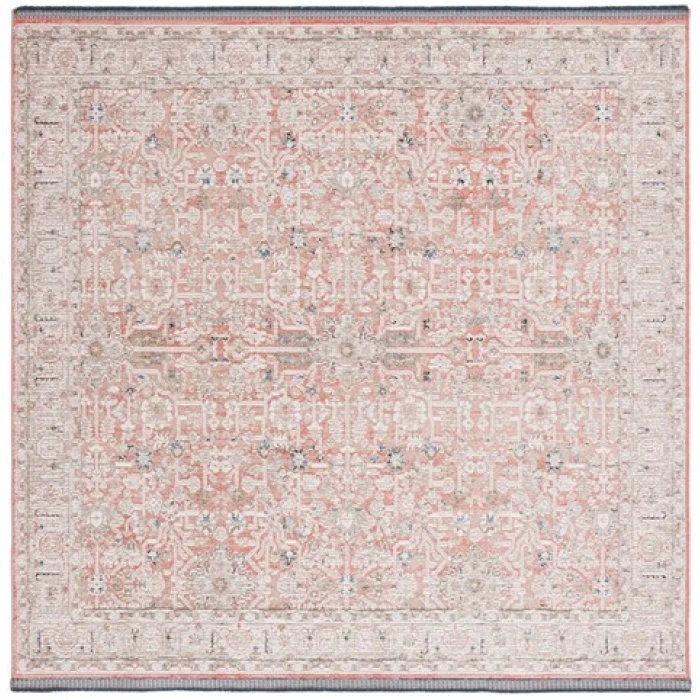 Safavieh Vivaldi Rust / Ivory VIV546 6 ft. 7 in. X 6 ft. 7 in. Square Rug