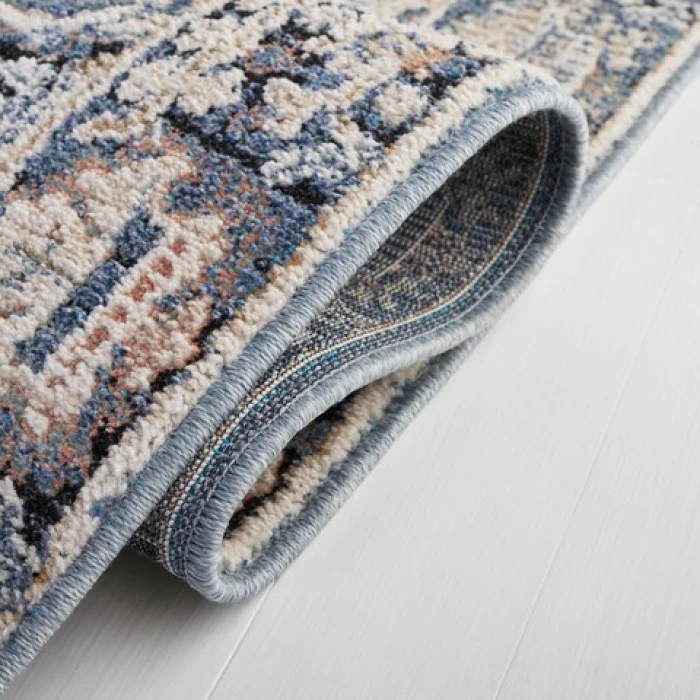 Safavieh Vivaldi Navy / Rust VIV562 2 ft. 2 in. X 8 ft. Runner Rug