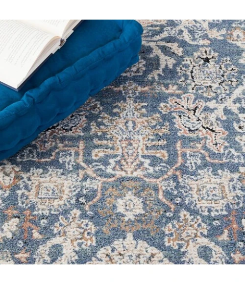 Safavieh Vivaldi Navy / Ivory VIV561 5 ft. 3 in. X 7 ft. 6 in. Rectangle Rug