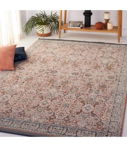 Safavieh Vivaldi Navy / Rust VIV562 6 ft. 7 in. X 6 ft. 7 in. Square Rug