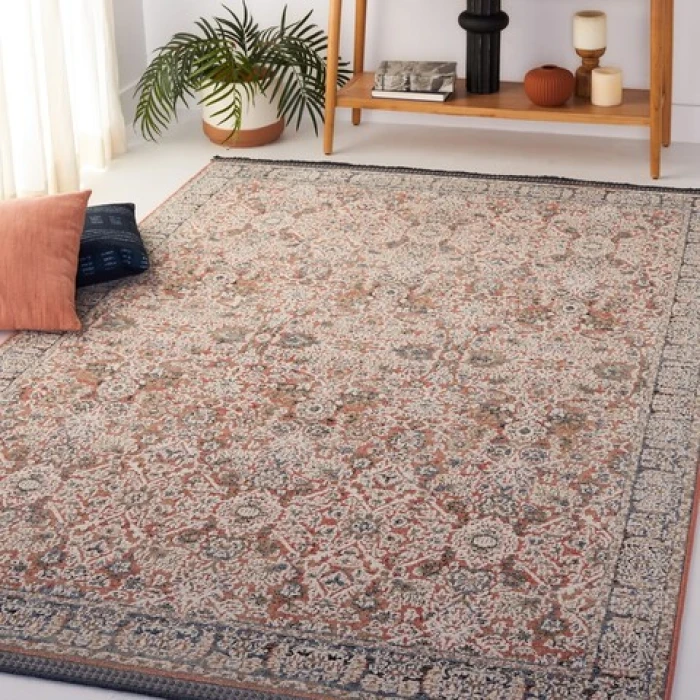 Safavieh Vivaldi Navy / Rust VIV562 2 ft. 2 in. X 8 ft. Runner Rug