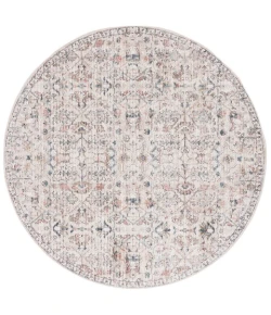 Safavieh Vivaldi Beige / Blue Rust VIV568 6 ft. 7 in. X 6 ft. 7 in. Round Rug