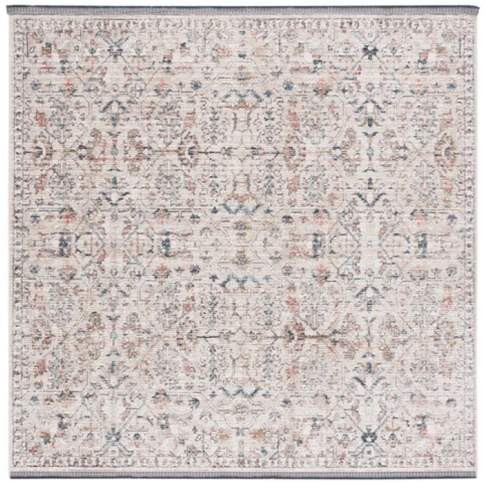 Safavieh Vivaldi Beige / Blue Rust VIV568 6 ft. 7 in. X 6 ft. 7 in. Square Rug