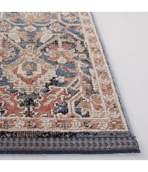 Safavieh Vivaldi Blue / Ivory VIV568 6 ft. 7 in. X 6 ft. 7 in. Square Rug