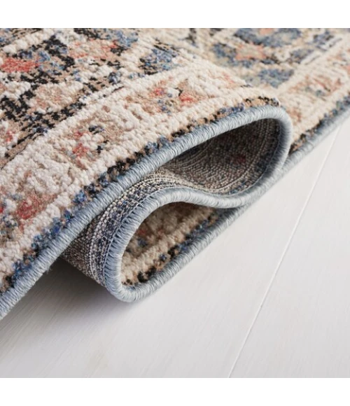 Safavieh Vivaldi Blue / Ivory VIV568 6 ft. 7 in. X 6 ft. 7 in. Square Rug