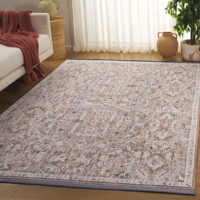 Safavieh Vivaldi Rust / Ivory VIV568 6 ft. 7 in. X 6 ft. 7 in. Round Rug
