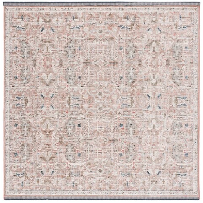 Safavieh Vivaldi Rust / Ivory VIV568 6 ft. 7 in. X 6 ft. 7 in. Square Rug