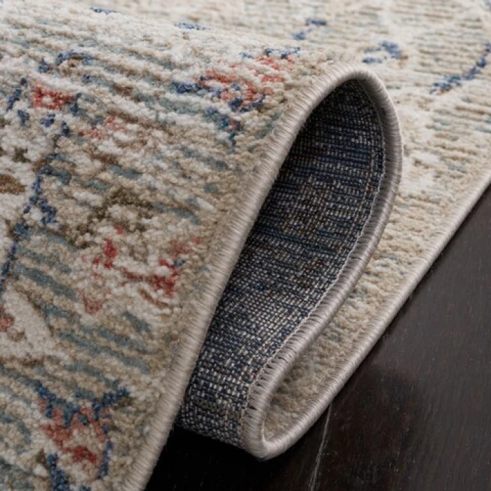 Safavieh Vivaldi Ivory / Navy VIV596 8 ft. X 10 ft. Rectangle Rug