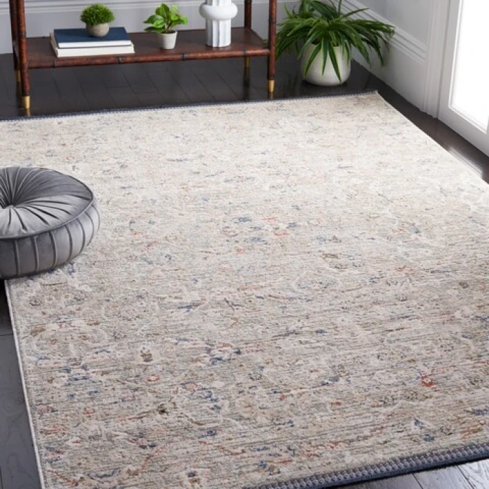 Safavieh Vivaldi Ivory / Navy VIV596 4 ft. X 6 ft. Rectangle Rug
