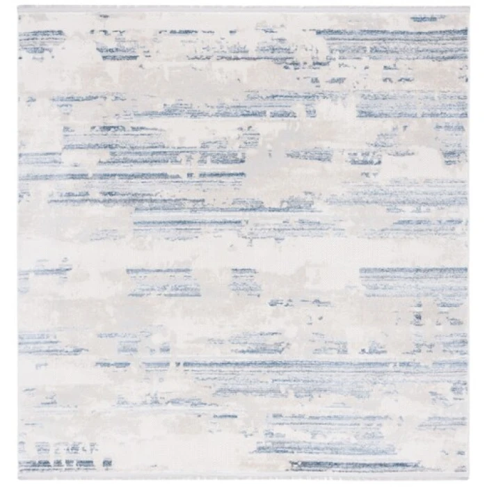 Safavieh Whisper Grey / Blue Ivory WHS542 6 ft. 7 in. X 6 ft. 7 in. Square Rug