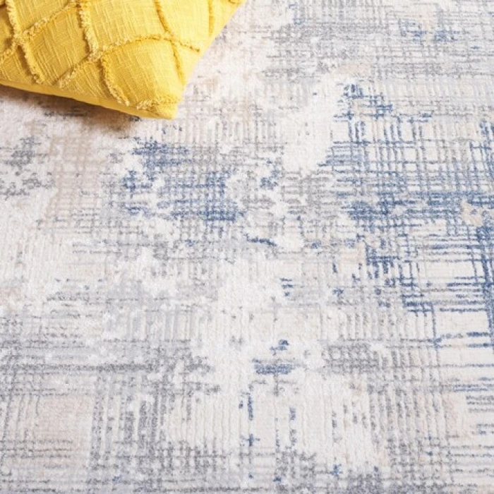Safavieh Whisper Grey / Blue Ivory WHS544 4 ft. X 6 ft. Rectangle Rug