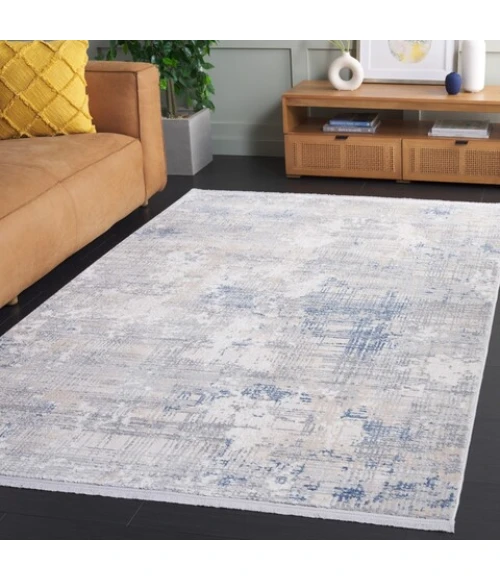 Safavieh Whisper Grey / Blue Ivory WHS544 6 ft. 7 in. X 6 ft. 7 in. Square Rug