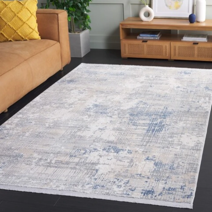 Safavieh Whisper Grey / Blue Ivory WHS544 4 ft. X 6 ft. Rectangle Rug