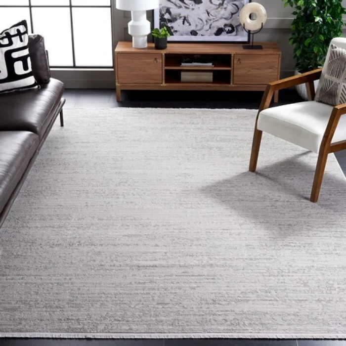 Safavieh Whisper Grey / Dark Grey WHS556 6 ft. 7 in. X 6 ft. 7 in. Square Rug
