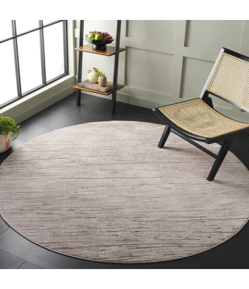 Safavieh Whisper Beige / Dark Beige WHS810 6 ft. 7 in. X 6 ft. 7 in. Round Rug