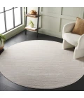 Safavieh Whisper Ivory / Taupe WHS810 6 ft. 7 in. X 6 ft. 7 in. Round Rug