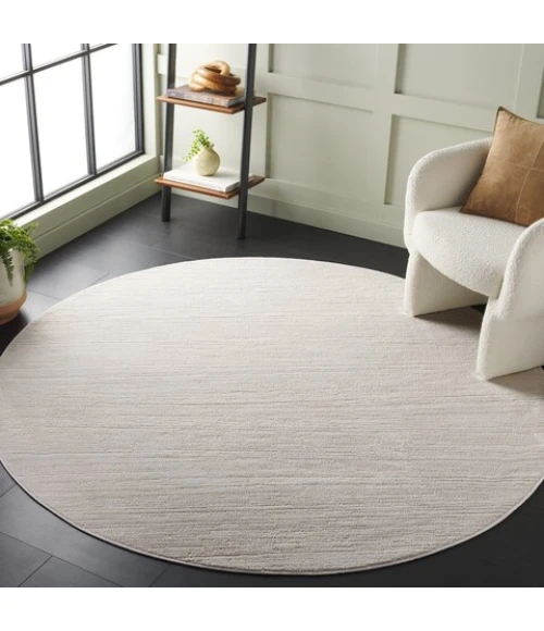 Safavieh Whisper Ivory / Taupe WHS810 6 ft. 7 in. X 6 ft. 7 in. Round Rug