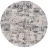 Safavieh Whisper Grey / Light Grey WHS812 6 ft. 7 in. X 6 ft. 7 in. Round Rug