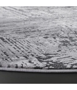 Safavieh Whisper Grey / Dark Grey WHS814 6 ft. 7 in. X 6 ft. 7 in. Round Rug