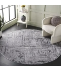 Safavieh Whisper Grey / Dark Grey WHS814 6 ft. 7 in. X 6 ft. 7 in. Round Rug