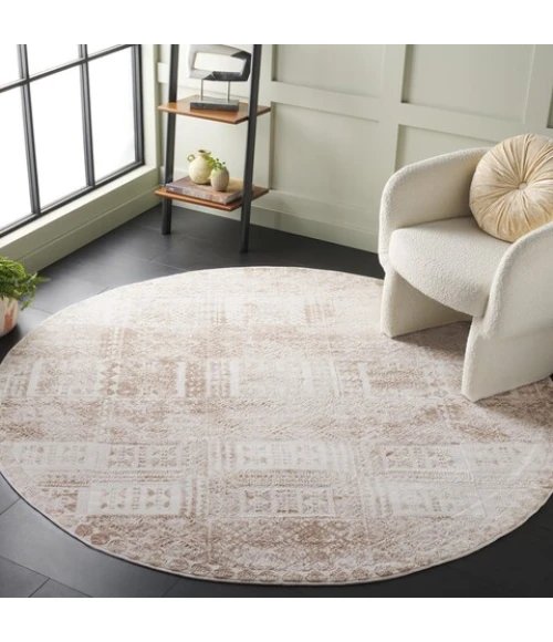Safavieh Whisper Beige / Light Beige WHS818 6 ft. 7 in. X 6 ft. 7 in. Round Rug