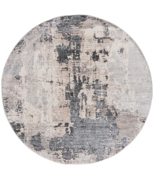 Safavieh Whisper Grey / Light Beige WHS820 6 ft. 7 in. X 6 ft. 7 in. Round Rug