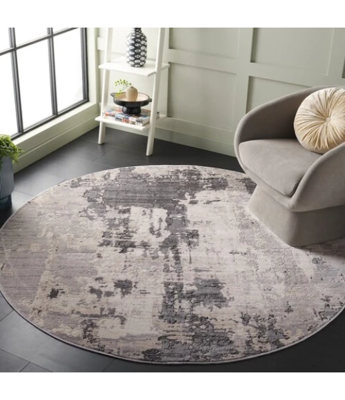 Safavieh Whisper Grey / Light Beige WHS820 6 ft. 7 in. X 6 ft. 7 in. Round Rug