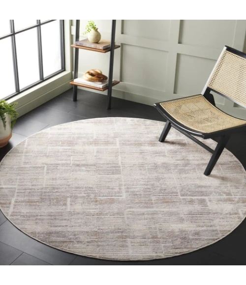 Safavieh Whisper Beige / Light Beige WHS822 6 ft. 7 in. X 6 ft. 7 in. Round Rug