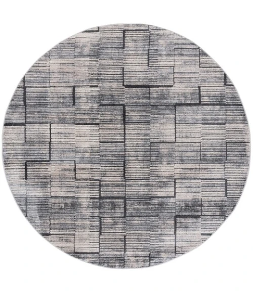 Safavieh Whisper Grey / Light Beige WHS822 6 ft. 7 in. X 6 ft. 7 in. Round Rug