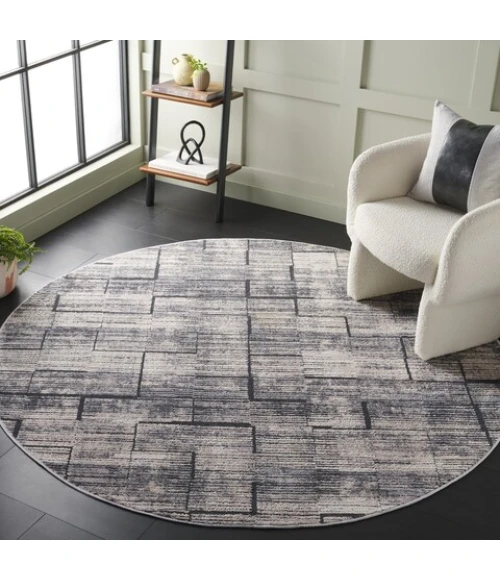 Safavieh Whisper Grey / Light Beige WHS822 6 ft. 7 in. X 6 ft. 7 in. Round Rug