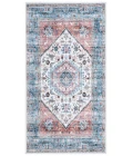 Safavieh Washable Printed Rug Turquoise / Red WPR322 3 ft. X 5 ft. Rectangle Rug
