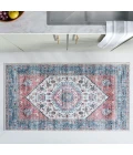 Safavieh Washable Printed Rug Turquoise / Red WPR322 2 ft. 3 in. X 3 ft. 9 in. Accent Rug