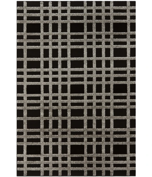 Safavieh York Charcoal / Black YRK1200 5 ft. 3 in. X 7 ft. 7 in. Rectangle Rug