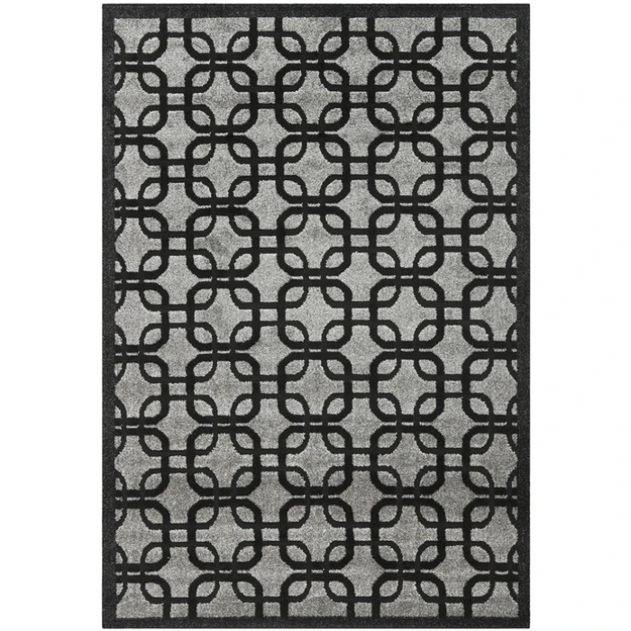 Safavieh York Grey / Black YRK1500 5 ft. 3 in. X 7 ft. 7 in. Rectangle Rug
