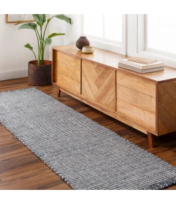 Surya Sara SRU2301 Light Slate Charcoal Area Rug 2 ft. 6 in. X 8 ft. Runner