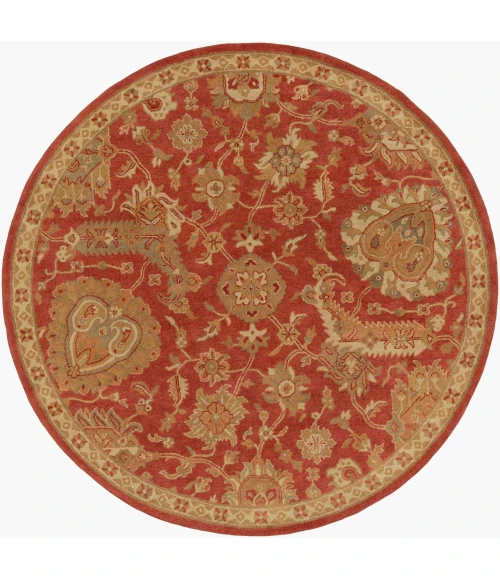 Surya Ancient Treasures Rust A-177 8ft. x 8ft. Round Rug