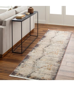 Livabliss Aida AAD2302 Beige Medium Gray Area Rug 2 ft. 7 in. X 9 ft. Runner