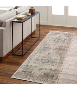 Livabliss Aida AAD2307 Beige Medium Gray Area Rug 2 ft. 7 in. X 9 ft. Runner