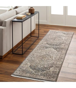 Livabliss Aida AAD2311 Beige Medium Gray Area Rug 2 ft. 7 in. X 9 ft. Runner