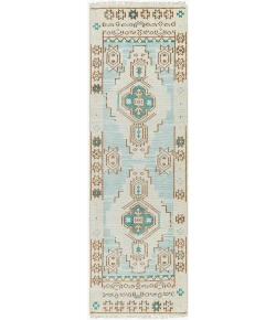Surya Anadolu AAU2300 Teal Brown Area Rug 2 ft. 6 in. X 8 ft. Runner