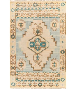 Surya Anadolu AAU2300 Teal Brown Area Rug 2 ft. X 3 ft. Rectangle