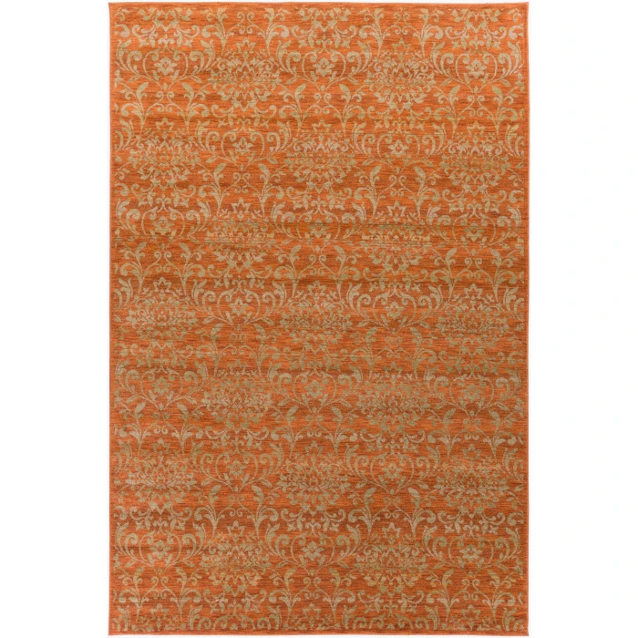 LIVABLISS Arabesque Burnt Orange ABS-3007 8ft.10in. x 12ft.10in. Rect. Rug