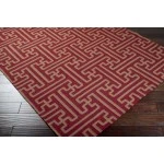 Surya Archive ACH1701 Dark Red Khaki Area Rug 2 ft. 6 in. X 8 ft. Runner
