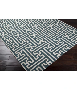Surya Archive ACH1708 Dark Green Cream Area Rug 5 ft. X 8 ft. Rectangle