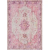 Livabliss Antioch AIC2305 Bright Pink Light Gray Area Rug 3 ft. 2 in. X 8 ft. 2 in. Runner