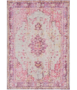 Livabliss Antioch AIC2305 Bright Pink Light Gray Area Rug 6 ft. 7 in. X 8 ft. 10 in. Rectangle