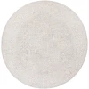Livabliss Aisha AIS2309 Medium Gray White Area Rug 6 ft. 7 in. Round