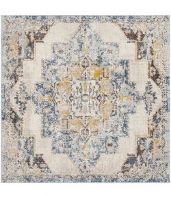 Livabliss Ankara AKR2309 Ice Blue Medium Gray Area Rug 6 ft. 7 in. Square Square